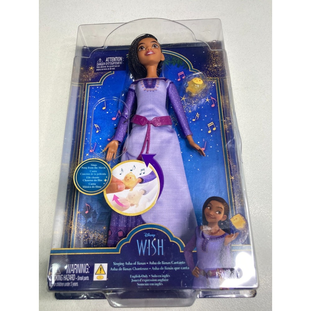 Disneys Wish Movie Singing Asha Of Rosas Doll and Star Figure New in Package